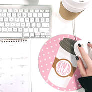 8' mouse pad on desktop