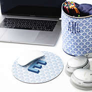 blue shells mouse pad with ditty bag