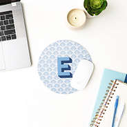 blue shells mouse pad with notebooks