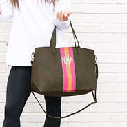 Spencer Tote Bag against white wall