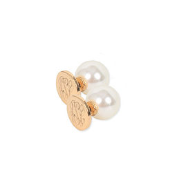 monogrammed pearl earrings