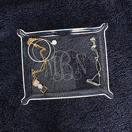 Monogrammed Clear Acrylic Vanity Tray – Cougar Shop