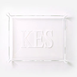 Monogrammed Acrylic Tray