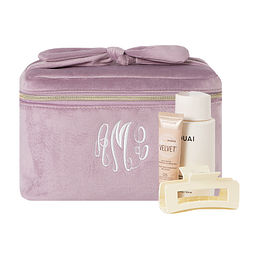 Monogrammed Bow Train Case