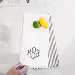Monogrammed Dish Towel Set