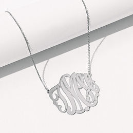 Medium sterling silver custom personal necklace