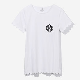 トップス UND SCALLOPE EMBROIDERY OVERSIZE SHIRT UND SCALLOPE EMBROIDERY OVERSIZE SHIRT