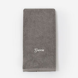 Grey Hand Towel with name