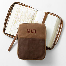 Personalized Bible Carrier in Brown