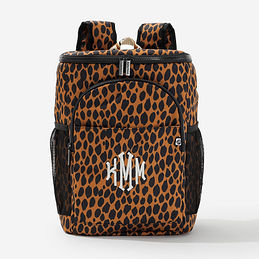 monogrammed backpack cooler in sienna
