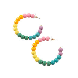 Monogrammed Beaded Key Ring - Multicolor - Marleylilly