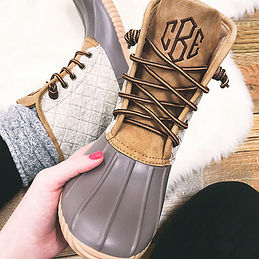 duck boots with initials