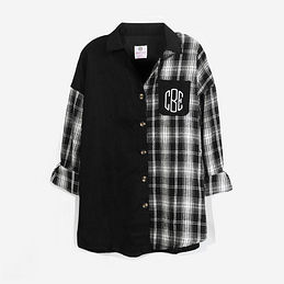 Marleylilly Monogrammed Button Down Tunic