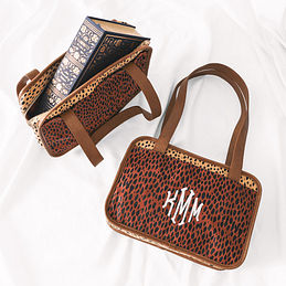 Monogrammed Leopard Bible Carrying Case - Marleylilly