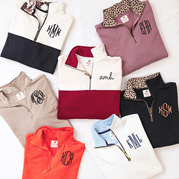 Personalized Quarter Zip Sweatshirt