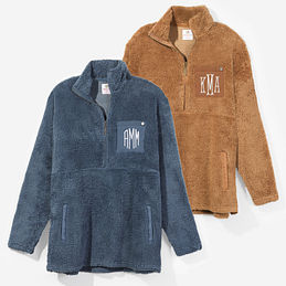 Monogrammed Sherpa Pullover Tunic