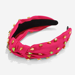 fashionable statement headband in hot pink