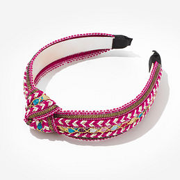 fashionable statement headband in pink