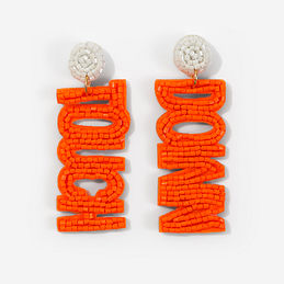 touchdown earrings in orange