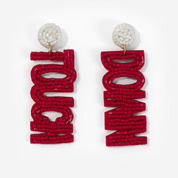 touchdown earrings in red