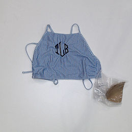 BLOOPER: Monogrammed High Neck Bikini Top