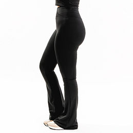 Sherrylily Women Pants Crossover Split Hem Full Length Flare Leggings with  Pocket 