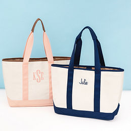 Ll Bean Tote Monogrammed Tote Bags With Pockets Boat And Tote - Main Image