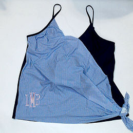 BLOOPER: Monogrammed Ruched Tankini