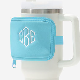 Monogrammed Water Bottle Belt Bag in Blue
