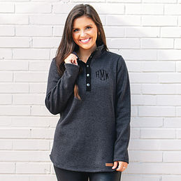 Monogrammed Heathered Pullover Tunic