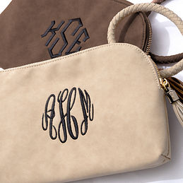 Monogrammed Wristlet Clutch