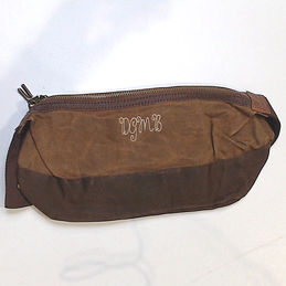 BLOOPER: Personalized Waxed Canvas Dopp Kit