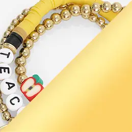 Monogrammed Teacher Bracelet Stack