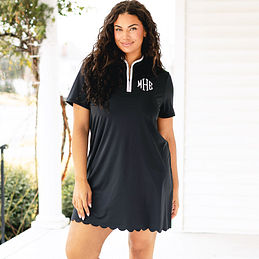 Monogrammed Quarter Zip Dress Monogrammed Quarter Zip Dress