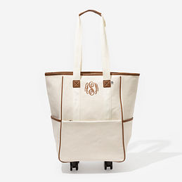 Monogrammed Rolling Tote