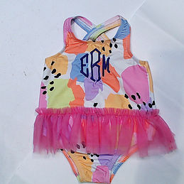 BLOOPER KIDS: Monogrammed Toddler Tutu Bathing Suit