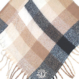BLOOPER CLOTHING: Monogrammed Plaid Poncho