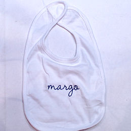 BLOOPER: Monogrammed Baby Bib
