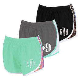 leopard running shorts