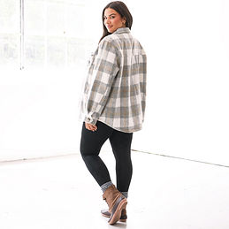 Personalized Fuzzy Shacket Monogrammed Cozy Shirt Jacket