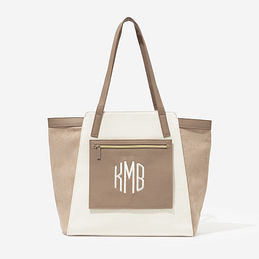 Personalized Colorblock Tote Bag | Marleylilly