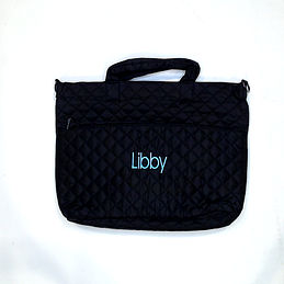 BLOOPER: Monogrammed Quilted Laptop Bag