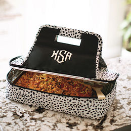 monogrammed casserole carrier