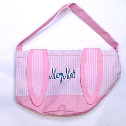 BLOOPER: Monogrammed Bunny Easter Basket