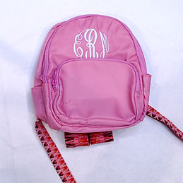 BLOOPER BAG: Monogrammed Mini Backpack Purse