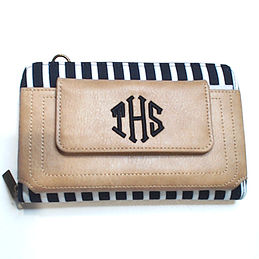 BLOOPER: Monogrammed Phone Wallet Wristlet