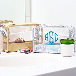 Clear Cute Toiletry Bag Transparent Small Makeup Bag Customized