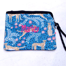 BLOOPER BAG: Monogrammed Neoprene Wristlet