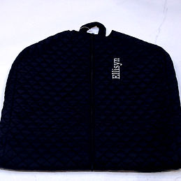 BLOOPER BAG: Monogrammed Diamond Quilted Garment Bag