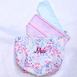 BLOOPER BAG: Monogrammed Packable Cosmetic Bags